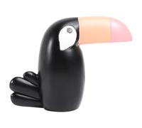 TOGEVAL Sculpture de Toucan en Résine Noire 1 Pièce, Figurine Décorative pour Bureau et Maison, Ornement Intérieur Créatif, Statue Artisanale pour Décoration de Salon et Bureau