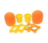 TOGEVAL Set de Housses Micro Dérapantes Mousse Épaisse Orange Protections Éclaboussures et Chute pour Microphones Divers Modèles Adaptées Aux Conférences et Scènes