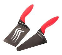 TOGEVAL Spatules à Pizza en Acier Inoxydable 2 Pièces Petite Spatule en Métal Multifonction pour Cuisson Ustensiles Cuisine Résistants à la Chaleur Adaptés Maison Restaurant Pizzeria