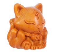 TOGEVAL Statuette De Renard Bois Sculpté Décoration Intérieur Animalière Collection De Figurines Bois pour Bureau