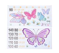 TOGEVAL Stickers Muraux Toise pour Garçon et Filles 2 Pcs Autocollant Tableau de Croissance Bébé Décor Mural Imperméable Résidu pour Chambre Garçon et Filles Décoration