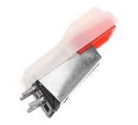 TOGEVAL Stylet de Remplacement pour Platine Vinyle Stéréo Magnétique Rouge Aiguille Solide pour Cellule de Phonographe Accessoire Compatible Tourne-Disque Son Précis pour Écoute Vinyle