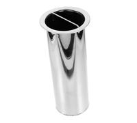 TOGEVAL Support à Brochettes Acier Inoxydable avec Seau Perforé et Poignée Récipient pour Barbecue et Grillades Accessoire Pratique pour Camping et Réunions