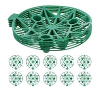 TOGEVAL Support à Pastèque en Plastique Vert 15 Pièces - Berceau de Culture pour Melons Citrouilles et Cantaloups Support de Jardin Robuste Drainage et Aération Anti Pourriture des