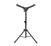 TOGEVAL Support de batterie monobloc réglable en fer et ABS, hauteur ajustable 12 pouces, pour pad d'entraînement et caisse claire, couleur noire, idéal pour débutants et pratique à domicile