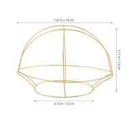 TOGEVAL Support de Chapeau Rétro en Métal pour Cortège Nuptial, Cadre de Casquette Chinoise Classique, Armature Rigide pour Chapeaux DIY, Accessoires Créatifs pour Mariage et Fêtes,