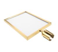 TOGEVAL Support de Panneau Portrait A3 en Acier Inoxydable Doré pour Poteau de Ceinture Rétractable Cadre de Signalisation pour Gestion des Foules Affichage d'Affiches pour Files