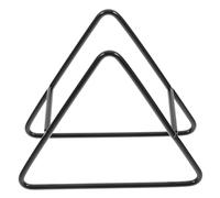 TOGEVAL Support de Rangement pour Dessous de Verre en Fer Noir Triangulaire Organisateur Multifonctionnel Compact pour sous-Tasses et Dessous de Plat pour Maison la Cuisine et Bureau -