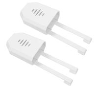 TOGEVAL Support de Tablette Suspendu pour Nettoyant Wc, Lot de 2 Pièces en Plastique Blanc, Compatible Plupart des Réservoirs de Toilettes, Résistant la Corrosion, Facile à Fixer