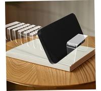 TOGEVAL Support de Téléphone Transparent Multi-Slot pour Bureau Organiseur et Station de Charge Multiple Base Stable et Surface Uniforme Rangement Ordonné pour Téléphones et Accessoires