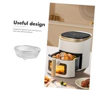 TOGEVAL Support Empilable INOX pour Friteuse et Four Panier Rond Suspendu pour Cuisson Uniforme Accessoire Air Fryer Multifonction Design Vertical Gain de Place Compatible Four Électrique