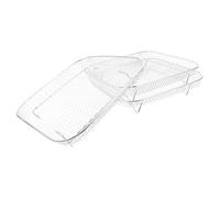 TOGEVAL Support pour Friteuse à Air Acier Inoxydable Niveaux Empilables Rack Robuste Multifonction pour Griller Frire et Déshydrater Accessoire Pratique pour Cuisson Variée