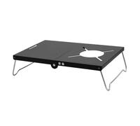 TOGEVAL Table Pliante BBQ Extérieure Multifonction pour Camping et Jardin Table de Grill Portable Noire Rangement Pratique pour Ustensiles Support Stable et Usage Domestique et Plein Air