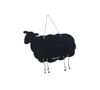 TOGEVAL Tableau Ardoise Suspendu Bois Double Face avec Motif Mouton Panneau Memo Décoratif Mural pour Maison Tableau Message à Craie