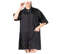 TOGEVAL Tablier de Travail Imperméable et Respirant pour Coiffeur Vêtements avec Poches Coupe Vent pour Salon et Domicile