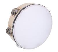 TOGEVAL Tambourin Bois pour Garçon Fille Double Rangée de Cymbalettes Instrument Percussion Manuel Léger pour Cours de Musique et Développement Coordination