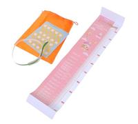 TOGEVAL Tapis de Mesure pour Bébé 0-3 Ans Toise Intégrée, Mètre Ruban pour Tour de Tête et Mesure des Pieds, Rose, Compact Paquet de Rangement et Stickers, Outil Pratique pour Suivi