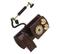 TOGEVAL Téléphone Mural Rétro en Fer 32,5 X 14,2 X 14 Cm à Cadran Rotatif Vintage, Accessoire Décoratif Ancien pour Maison, Bureau, Café ou Bar, Ornement Téléphone Fixe Rétro Élégant