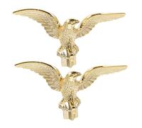 TOGEVAL Tête De Mât Aigle Décorative pour Drapeau Extérieur, Lot De 2, Fixation Stable Inclinée, Plastique Résistant Aux Intempéries, Ornement De Sommet pour Places Publiques Et Salles De Conférence