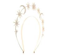 TOGEVAL -Tête Notre-Dame Couronne Diadème Lunaire -Tête De Costume -Tête Étoile -Tête Lunaire Couvre-Chef Décoratif -Tête Élégant Coiffe De Déesse
