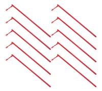 TOGEVAL Tiges en Plastique pour Moulins à Vent De Jardin Kit De 10 Tiges Rouges Robustes pour Fabrication DIY Accessoires Légers Et Compacts pour Décoration Extérieure Et Sculptures Éoliennes