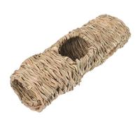 TOGEVAL Tunnel en Paille pour Hamster Jouet Pratique à 5 pour Rongeurs Accessoire Naturel pour Chinchillas Cochons d'Inde et Écureuils Cachette Amusante et Environnement Sain