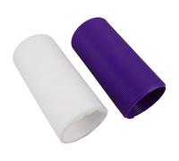 TOGEVAL Tunnel Extensible pour Petits Animaux Jouet Interactif Plastique Blanc et Violet Grand Format 2 Pièces Cage Lapins Cobayes Furets Milieu Enrichissement Quotidien