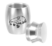 TOGEVAL Urne Funéraire pour Animaux en Métal Inoxydable Urne pour Cendres de Chien et Chat Petit Cendrier Commémoratif Portable Boîte Mémoire pour Souvenir Animaux de Compagnie