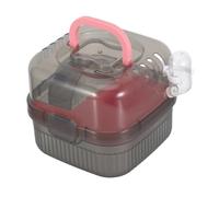 TOGEVAL Valise Cage pour Animaux de Compagnie Animal de Compagnie Petite Cage Hamster Transport Carrier ABS Pink