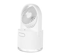 TOGEVAL Ventilateur USB Multifonction Brumisateur Portable avec Humidificateur et Veilleuse Compact avec Réservoir Deau Grand Capacité Vitesses Silencieuses pour Bureau et Extérieur Blanc