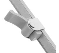 TOGEVAL Verrou de Fenêtre Télescopique en Alliage d'Aluminium Argenté Tige Réglable Anti-Vent pour Fenêtres à Battants Support de Renfort Solide et Coupe-Vent Installation sans Outil