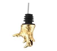 TOGEVAL Verseur Bouteille Vin Original Alliage Zinc Rhino Tête Bouchon Créatif pour Fête Bar Restaurant Accessoire et Sécurisé Design Doré