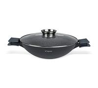 Tognana Ambitiosa Wok 2 poignées 32 cm avec couvercle arôme et maniques en silicone