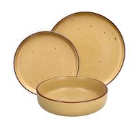 Tognana Bruges, Service de vaisselle 18 pièces pour 6 personnes, Pierre, Jaune Ocre