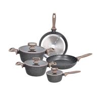 Tognana Class Stone, batterie de casseroles et poêles 8 pièces, aluminium, noir