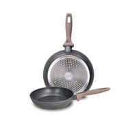 Tognana Class Stone, set de 2 poêles 24/28 cm, aluminium, noir