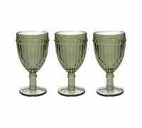 Tognana Dorico Lot de 3 verres en pâte de verre vert cc 310
