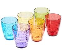 Tognana Gemma, lot de 6 verres cc 320, verre, multicolor