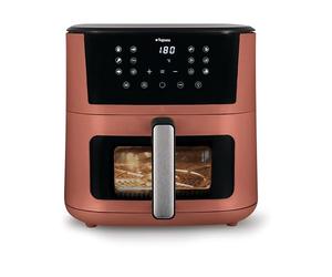 Tognana Iridea, Friteuse à air 10L, double résistance, écran numérique, minuterie, 80-200°C, fenêtre, 2300W, Rouge Pomme