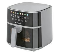 Tognana Iridea, friteuse à air 6 L, double résistance, écran digital, minuteur, 80-200°C, fenêtre, 1700 W, plastique-acier inoxydable, gris perle