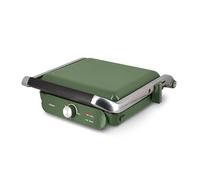 Tognana Iridea, Gril Électrique 2000 W avec plaques antiadhésives amovibles de grande taille, Vert Sauge