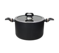 Tognana Italika Pot à pâtes 26 cm avec couvercle, aluminium forgé, gris foncé, fabriqué en Italie