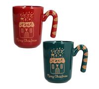 Tognana, Lot de 2 Mugs 370 ml Candy Twist, Grès, Multicolore