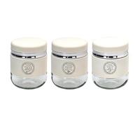 Tognana, lot de 3 bocaux 330 cc Bristol, acier-verre, beige