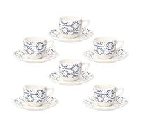 Tognana Lot de 6 tasses à café avec assiette