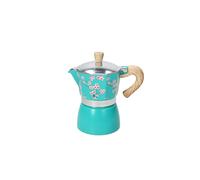 Tognana Moka Coffee Maker Japan Turquoise Flower 3 Cups