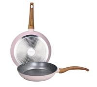 Tognana Pepper Bamboo, Set de 2 poêles 24/28 cm, aluminium, rose.