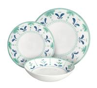 Tognana Positano, Service de vaisselle pour 6 personnes 18 pièces, porcelaine, vert/bleu