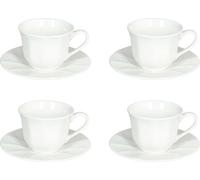 Tognana QUEEN BIANCO Set de tasses à thé et soucoupes 220 ml 4 pièces blanc