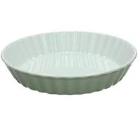 Tognana Quiche, Plat à tarte en porcelaine de four 26 x 5 cm PL-Cook Charme Made in Italy Qualité Extra (Vert sauge)